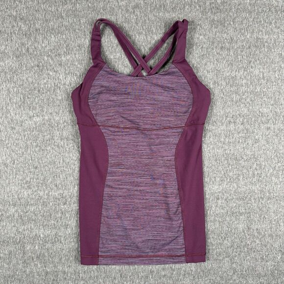 Lululemon Energy Tank Women’s 6 Pink Strappy Cross Back Athletic‎ Tennis Golf - Picture 1 of 6